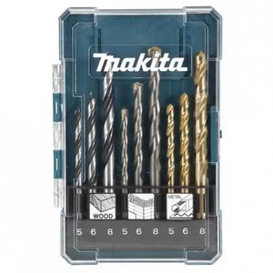 Set Brocas para Metal, Madera y Concreto 9 Pzs Makita D-71962